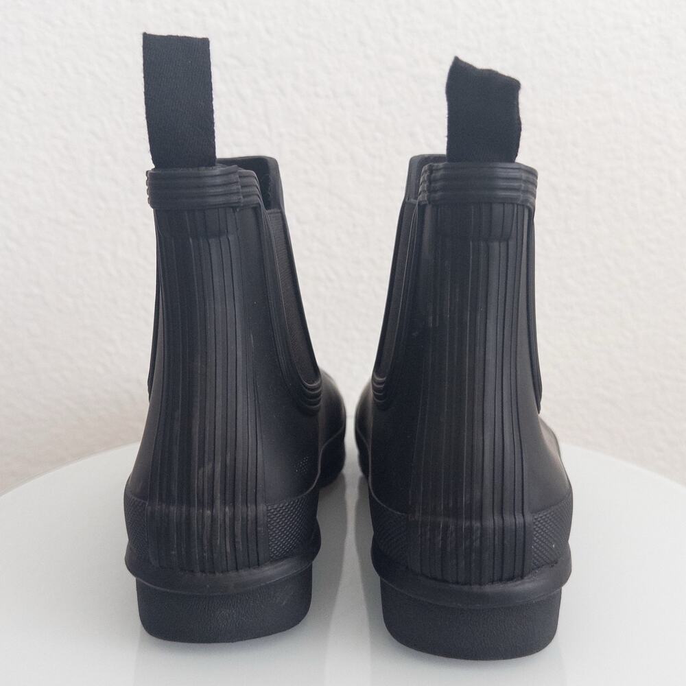 Hunter Black Chelsea Rain Boots Size 7 - Picture 3 of 4